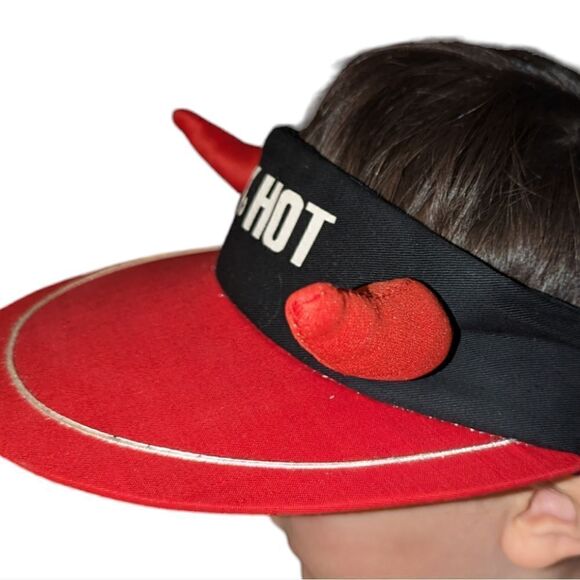 Vintage 100% Hot devil visor hat - Picture 2 of 4